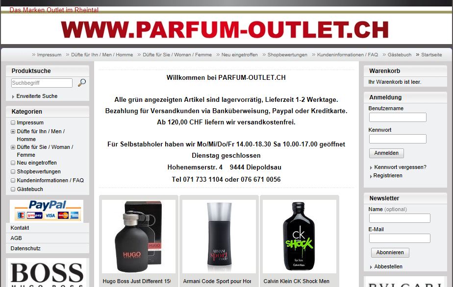 Parfum-outlet online Shop
