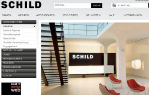 Schild Mode online Shop