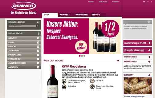 Wein online Shop