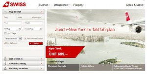 Swiss Online Flugtickets kaufen